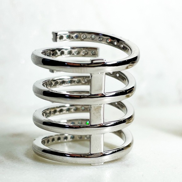 14k White Gold Embrace Ring - Picture 8 of 10